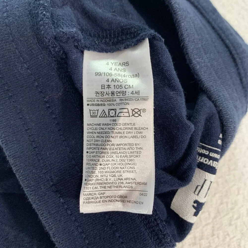 5/$25 Gap Kids‎ Playtime Favorites Navy Blue Organic Cotton Shorts Toddler 4T